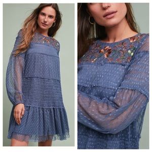 Anthro MAEVE Sarama Embroidered Tunic Dress XXS